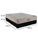 Ver imagem 6 de Cama Box Queen Bipartido Sintético + Colchão Ortobom Airtech Molas Ensacadas 65x158x198 Cor:preto