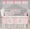 Ver imagem 1 de Kit Berço Enxoval de Bebê Floral Jardim Rosa