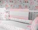 Ver imagem 4 de Kit Berço Enxoval de Bebê Floral Jardim Rosa