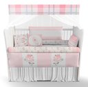 Ver imagem 2 de Kit Berço Enxoval de Bebê Floral Jardim Rosa