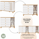Ver imagem 5 de Cômoda de Bebê com 4 Gavetas 1 Porta Bala de Coco Expresso Móveis Branco/Nature