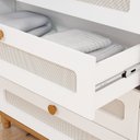 Ver imagem 4 de Cômoda de Bebê com 4 Gavetas 1 Porta Bala de Coco Expresso Móveis Branco/Nature