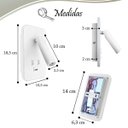 Ver imagem 2 de Arandela Direcionável Led Leitura Interruptor Usb Sala Bet79