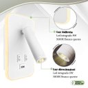 Ver imagem 4 de Arandela Direcionável Led Leitura Interruptor Usb Sala Bet79