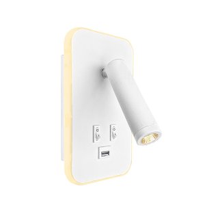 Arandela Direcionável Led Leitura Interruptor Usb Sala Bet79