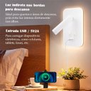 Ver imagem 5 de Arandela Direcionável Led Leitura Interruptor Usb Sala Bet79
