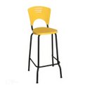 Ver imagem 3 de Kit 05 Banquetas Fixa Alta Piacere - Cor Amarelo - 34109