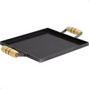 Ver imagem 1 de Chapa Bifeteira Para Fogão e Churrasqueira Alça de Madeira