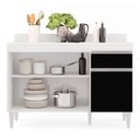 Ver imagem 4 de Balcão 01 Gaveta Vick 120cm Branco Preto