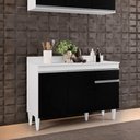 Ver imagem 6 de Balcão 01 Gaveta Vick 120cm Branco Preto