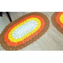 Ver imagem 2 de Par de Tapetes em Crochê Oval - Lavinia Arte & Tear Par de Tapete Oval Crochê