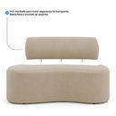 Ver imagem 5 de Sofá Compacto Moderno Orgânico Sora 100cm Suede Bege - Desk Design