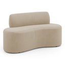 Ver imagem 1 de Sofá Compacto Moderno Orgânico Sora 100cm Suede Bege - Desk Design