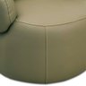 Poltrona Decorativa Giratória Orgânica para Sala Living Nevile L06 Couro Verde Musgo - Lyam Decor - 9