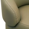 Poltrona Decorativa Giratória Orgânica para Sala Living Nevile L06 Couro Verde Musgo - Lyam Decor - 10