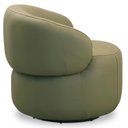 Ver imagem 6 de Poltrona Decorativa Giratória Orgânica para Sala Living Nevile L06 Couro Verde Musgo - Lyam Decor