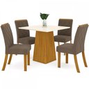 Ver imagem 2 de Mesa de Jantar 4 Lugares Dora Nature/off White/bege Se79 - Henn