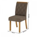 Ver imagem 4 de Mesa de Jantar 4 Lugares Dora Nature/off White/bege Se79 - Henn
