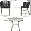 Ver imagem 5 de Mesa com 4 Cadeiras e Noronha Estofado 11 Trama Original Preto