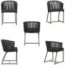 Ver imagem 2 de Mesa com 4 Cadeiras e Noronha Estofado 11 Trama Original Preto