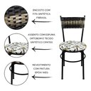 Ver imagem 2 de 2 Cadeiras Pretas para Cozinha Viena Cappuccino Premium:Floral Orquídea