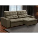 Ver imagem 2 de Sofá Retrátil Reclinável para Sala 3 Lugares 250cm Vincent F04 Veludo Amêndoa - Lyam Decor