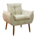 Ver imagem 4 de Kit 2 Poltrona Decorativa Sala de Estar Escritório Quarto Prime Cor: Bege