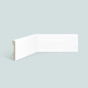 Rodapé de Poliestireno Espaçofloor Liso Branco 10cm X 15mm X 2,20m