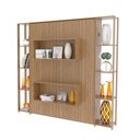 Ver imagem 4 de Cama Casal Articulada com Estante 8 Prateleiras e 2 Nichos Cor:amêndoa