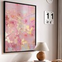 Ver imagem 1 de Quadro Decorativo Abstrato Mármore Rose Gold em Moldura Caixa Tacolado Moldura Trad 1cm Branca com V