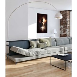 Quadro Decorativo Canvas Moldura Grande Filete Jesus Cristo Mundo Gg - 2