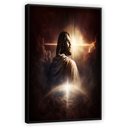 Ver imagem 5 de Quadro Decorativo Canvas Moldura Grande Filete Jesus Cristo Mundo Gg