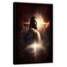 Quadro Decorativo Canvas Moldura Grande Filete Jesus Cristo Mundo Gg - 5