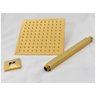 Ducha Chuveiro Teto Slim Inox 20x20 Dourado Luxo Suporte Quadrado Piscina Banheiro - 9