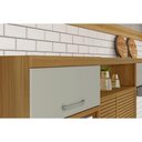 Ver imagem 5 de Cozinha Modulada Nesher Princesa 3 Peças (Balcão + Aéreo + Paneleiro) C3P23 Freijo/Off White