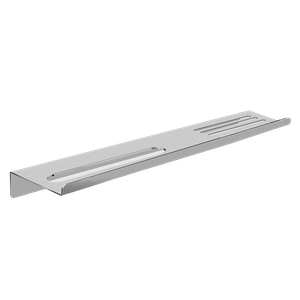 Prateleira Suporte para Banheiro Escovado Grega Aço Inox 70cm