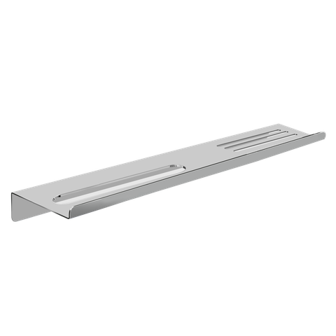 Prateleira Suporte para Banheiro Escovado Grega Aço Inox 70cm