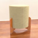 Ver imagem 4 de Puff Redondo Banqueta Luxo Decorativo Retro Vintage Zinn:bege