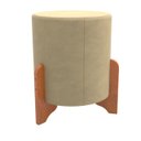 Ver imagem 1 de Puff Redondo Banqueta Luxo Decorativo Retro Vintage Zinn:bege