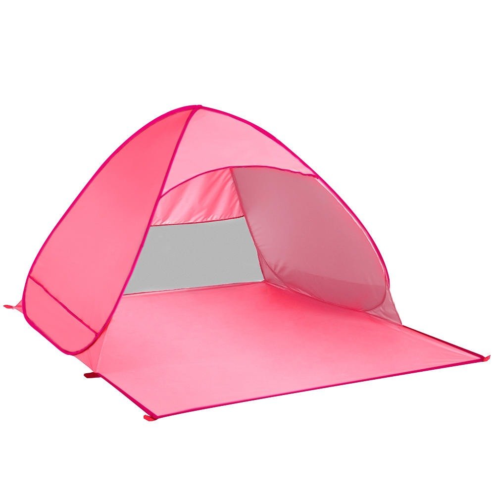 Tenda Barraca de Praia Proteção Sol Portátil Adulto Rosa