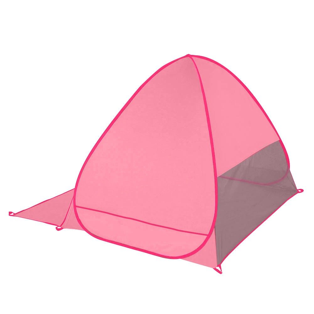 Tenda Barraca de Praia Proteção Sol Portátil Adulto Rosa - 2