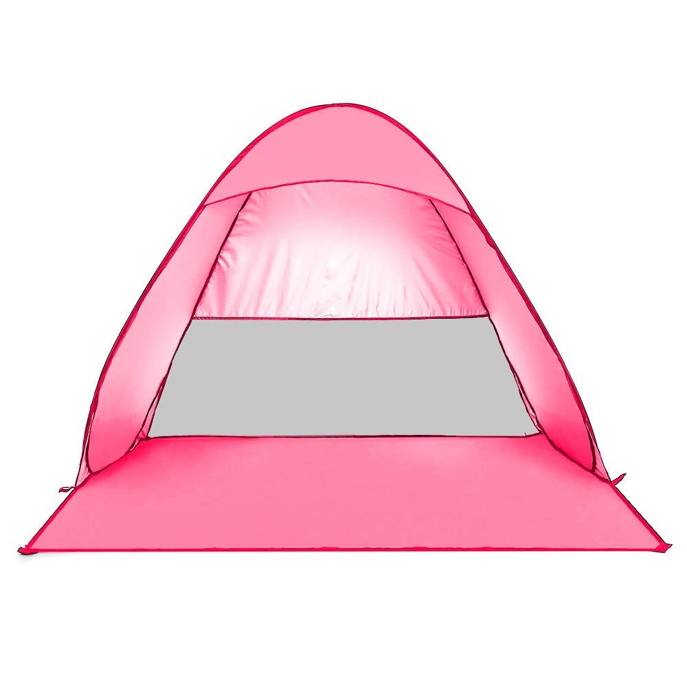 Tenda Barraca de Praia Proteção Sol Portátil Adulto Rosa - 4