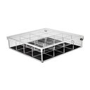 Ver imagem 6 de Porta Joias Acrílico Square com tampa articulada e 16 Nichos Centauri Acrílicos PJ-S16