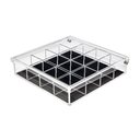 Ver imagem 2 de Porta Joias Acrílico Square com tampa articulada e 16 Nichos Centauri Acrílicos PJ-S16