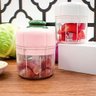 Mini Processador Alimentos Eletrico Dupla Lamina Triturador Recarregavel Portátil Cozinha Legumes - 4