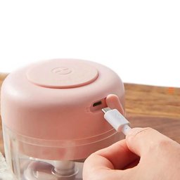 Mini Processador Alimentos Eletrico Dupla Lamina Triturador Recarregavel Portátil Cozinha Legumes - 3