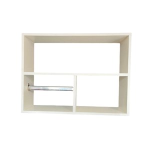 Nicho Organizador com Prateleira Divisória e Suporte para Cozinha, Área de Serviço - Cor Branco - Có