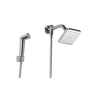 Ducha Abs Flatt 10 Cm com Desviador e Chuveirinho de Mão