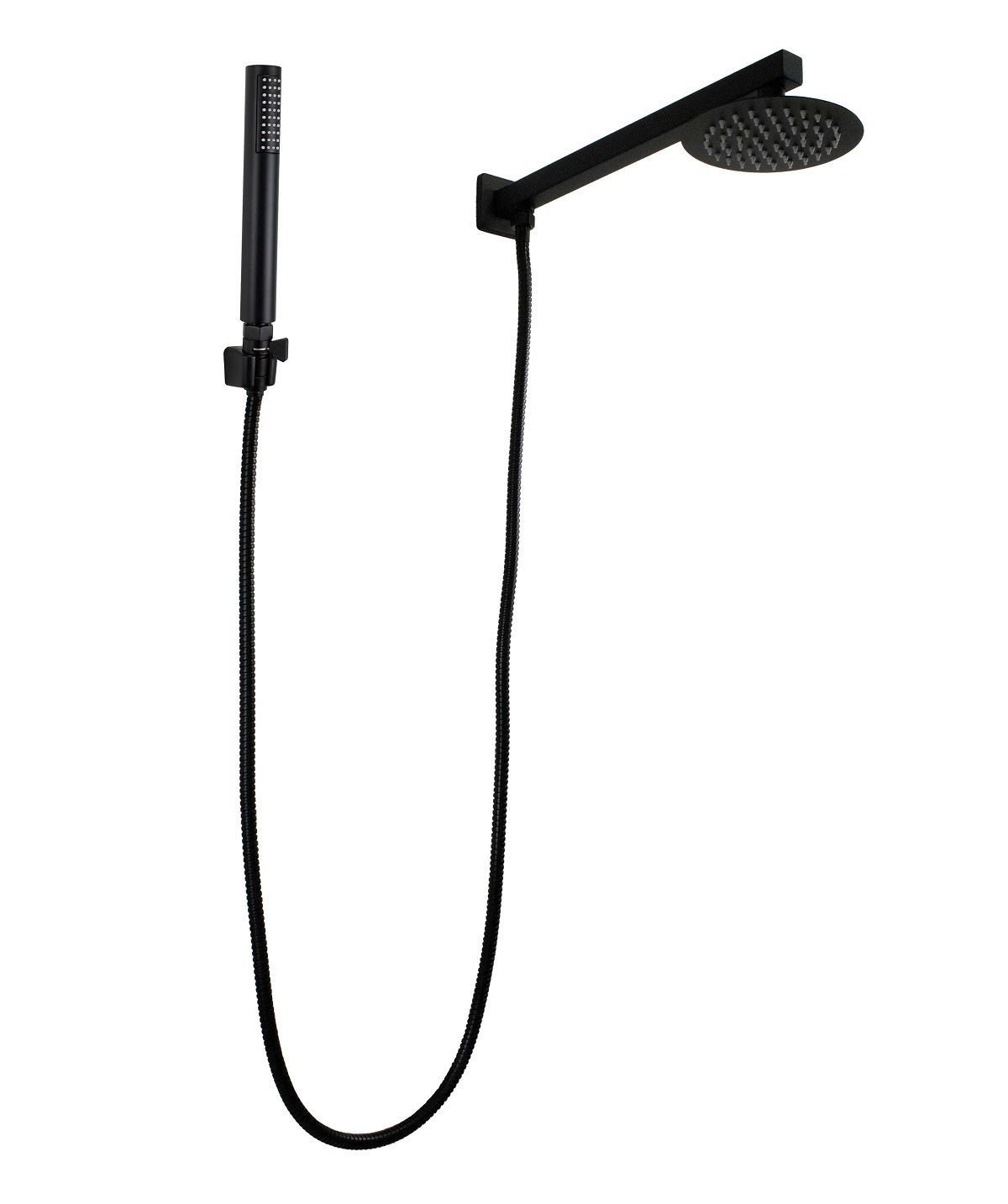 Ducha Black Redonda Inox 15 Cm Parede com Ducha Manual de Abs - 2