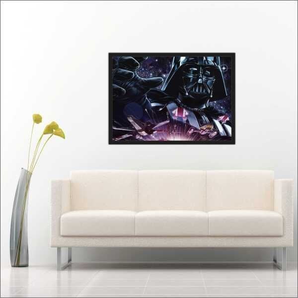 Cuadro Fotográfico Lobos Con Luna Llena Tamaño Total